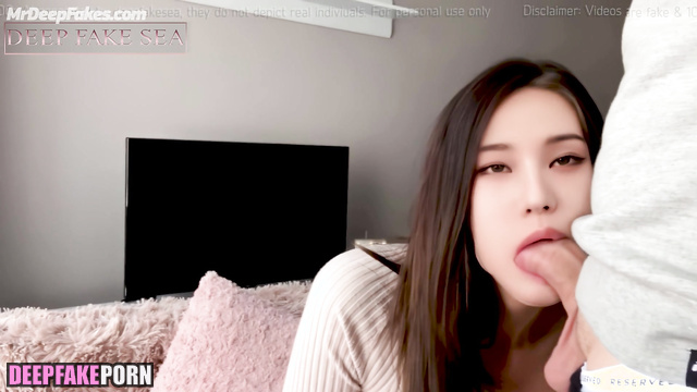 Brunette trying to make you happy with her mouth 카리나 에스파 - Karina fakeapp