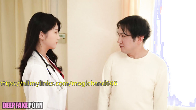 Nurse Guan Xiaotong impresses patients with lingerie 关晓彤 deepfake 智能換臉