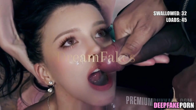 Close up ai scenes with her mouth full of cum (fake Sullyoon) 설윤 엔믹스