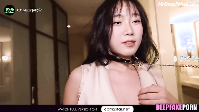 She spread her legs and asked to look, fake Kazuha アイズワン ディープフェイク エロ