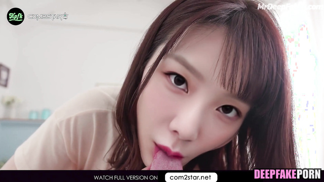 Fake Taeyeon (少女時代 ディープフェイクビデオ) is going to fuck you after hot kisses