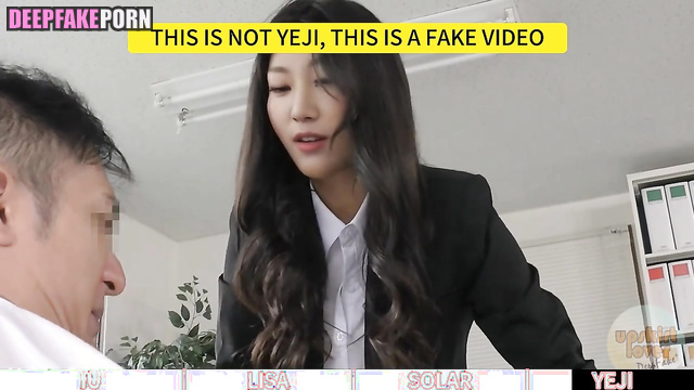 Office fuck with lustful Lisa, Solar, Yeji, IU (fakeapp) 리사 아이유 솔라 예지 있지
