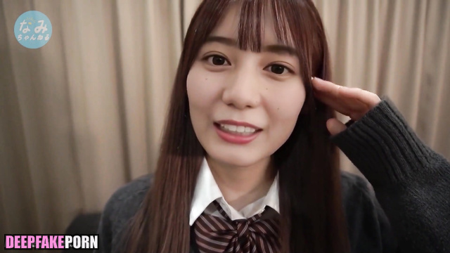 (小坂 菜緒 日向坂46) modest japanese schoolgirl trying adult love, ai Nao Kosaka