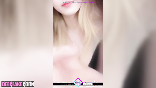 Skinny blonde with awesome boobs dancing funny dance, fake Bae (배이 엔믹스)