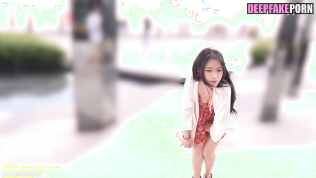 Guy sliding his dick between her legs in the bath - Karina (카리나 에스파) A.I.