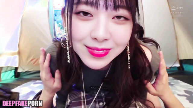 있지 ITZY 섹스 장면 Sex scene Yuna fucks with her friend in a tent pov 유나 [PREMIUM]