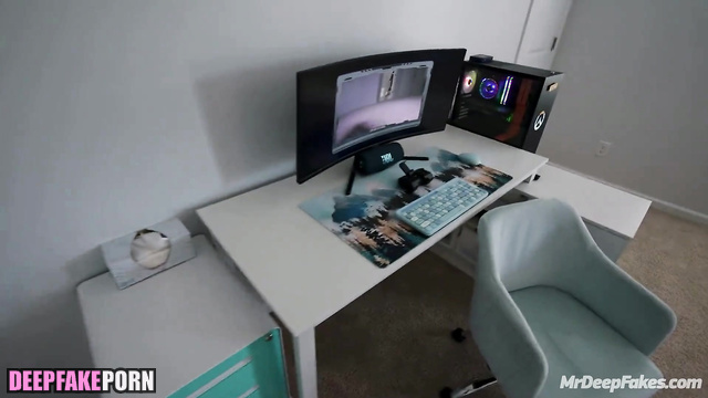 QuarterJade gets so horny that she plays with two sex toys face swap