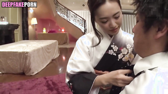 Geisha wants to undress him, look / Yukie Nakama (仲間由紀恵 フェイクポルノ) A.I.