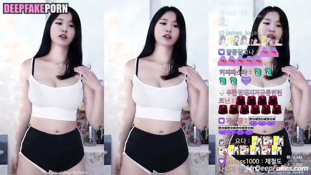 Sexy solo dance with energy Yujin アイズワン 偽の有名人のポルノ real fake