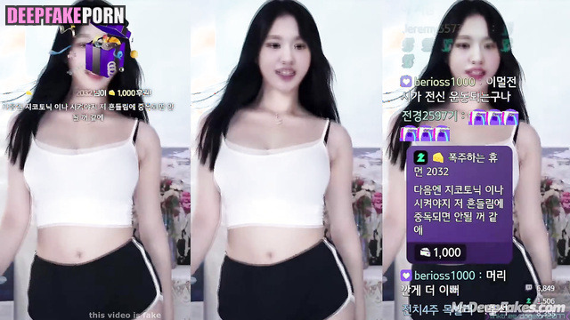 Sexy solo dance with energy Yujin アイズワン 偽の有名人のポルノ real fake