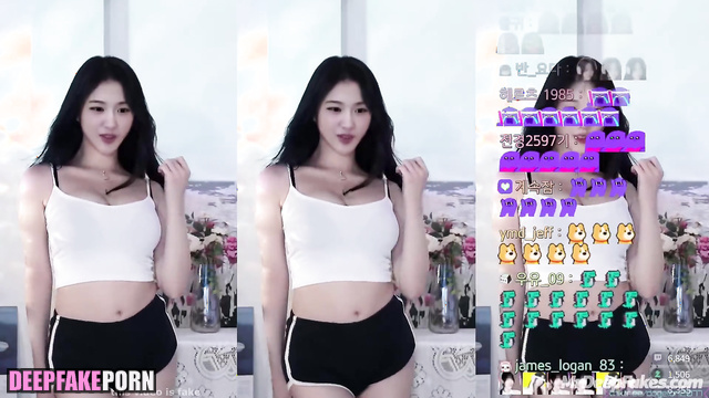 Sexy solo dance with energy Yujin アイズワン 偽の有名人のポルノ real fake