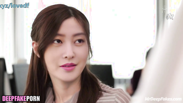 Zhang Tian'ai put on these stockings to fuck one of colleagues, ai 张天爱 换脸