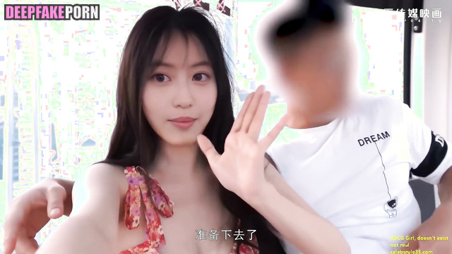 He washed her tits and pussy in the shower, fake Mio Imada (今田 美桜 本物の偽物)