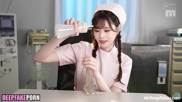 Horny nurse wanna play with her patient with a dildo / Jiyeon (지연 티아라) ai