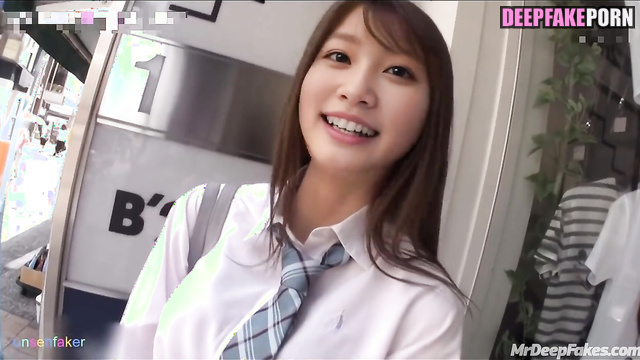 This pretty schoolgirl must be fucked, fake Meru Nukumi (生見愛瑠 偽の有名人のポルノ)