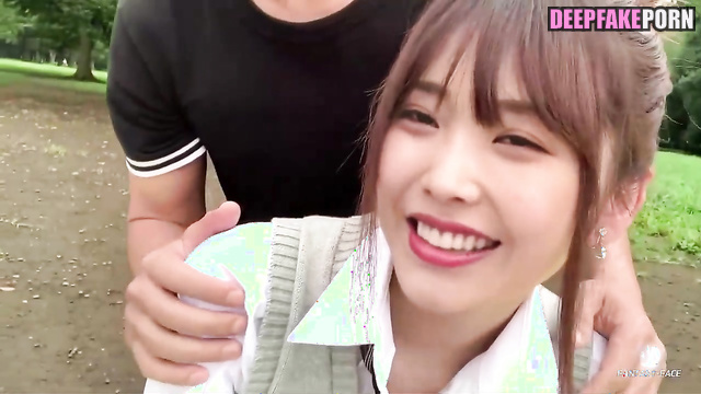 아이유 가짜 포르노 teen watching your reaction during sex with you, IU real fake