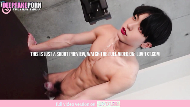 Fake Soobin giving himself pleasure with scotch tape トゥモロー ディープフェイク