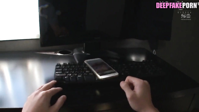 Hot Ayaka Miyoshi is caught on watching porn = AI Sex フェイクポルノ 性別 三吉彩花