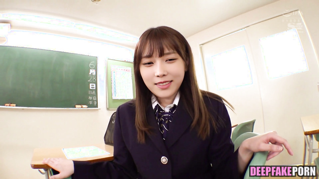 Funny sex with virginity Winter right in the school 윈터 에스파 face swap [PREMIUM]
