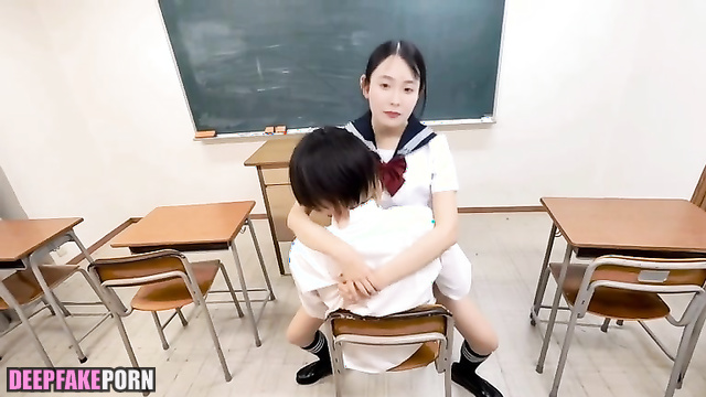 Face Swap Sakura Sakakura (坂倉花) Schoolgirl having sex