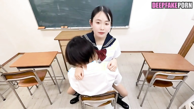 Face Swap Sakura Sakakura (坂倉花) Schoolgirl having sex