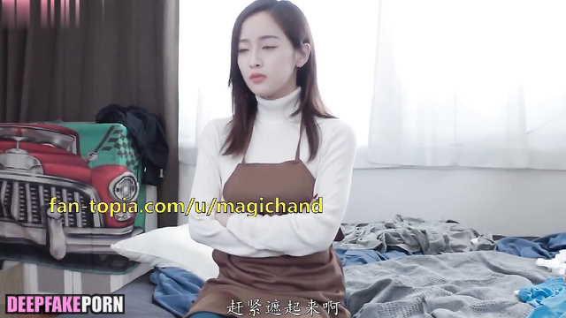 Chinese housemaid Wu Xuanyi does handjob [deepfake porn] 吴宣仪 打手枪 智能換臉 色情
