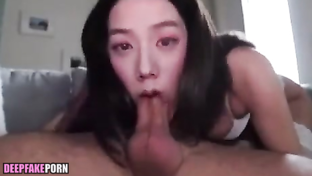 지수 Jisoo uses her deep throat to suck cock deepfake (블랙핑크) BLACKPINK