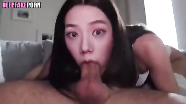 지수 Jisoo uses her deep throat to suck cock deepfake (블랙핑크) BLACKPINK