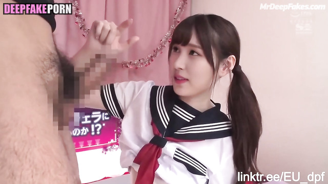 Mina 미나 TWICE/트와이스 plays sexy in schoolgirl costume 가짜 포르노 fake porn