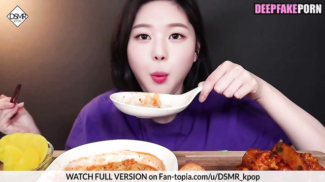 Wonyoung 장원영 eats in ASMR deepfake and looks sexy (아이브 IVE) 딥페이크