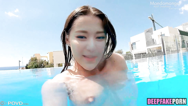 Deepfake sexual 딥페이크 plays with Tzuyu 쯔위 at the pool TWICE/트와이스 [PREMIUM]
